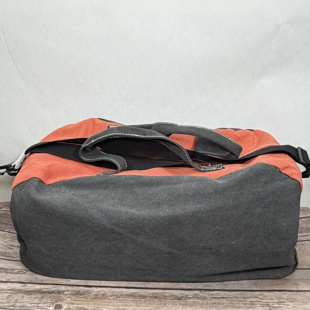 True Religion Overnight Duffel Bag Red Black 19x10x9 Carry On Horseshoe NWT
